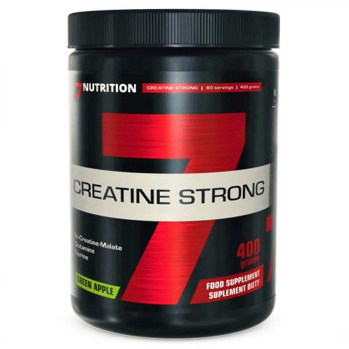 CREATINE STRONG™ 400g - Professzionális Kreatin Formula - Tri-Kreatin-Malát + Taurin + Glutamin - 7Nutrition