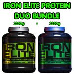 IRON ELITE PROTEIN DUO BUNDLE 4500g - 3az1ben Anabolikus Tejsavófehérje Mátrix - 2 Doboz 1 Csomagban - 4,5Kg - Dynamic Nutrition