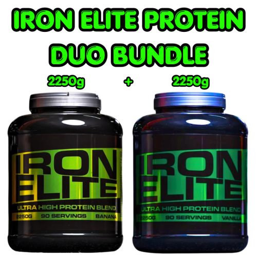 IRON ELITE PROTEIN DUO BUNDLE 4500g - 3az1ben Anabolikus Tejsavófehérje Mátrix - 2 Doboz 1 Csomagban - 4,5Kg - Dynamic Nutrition
