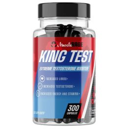   KING TEST™ - Hatékony Tesztoszteron Fokozás, Kortizol & Ösztrogén Optimalizálás - 300 Kapszula - Muscle Rage