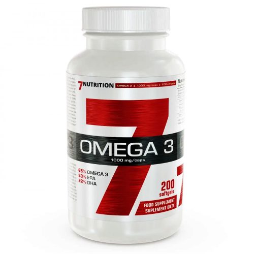 OMEGA 3 - Mega Dózisú Omega3 Halolaj Kapszulák Óriási Kiszerelésben - 200 Napra - 200 Kapszula - 7Nutrition
