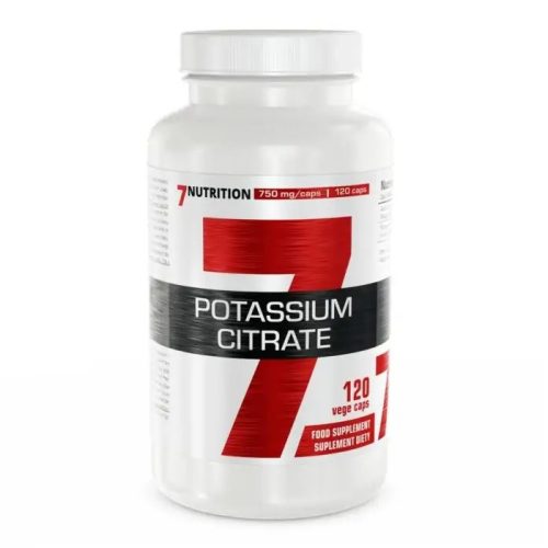 POTASSIUM CITRATE - ELŐRENDELHETŐ! - Szerves Kálium Citrát - Érrendszer, Idegrendszer & Immunrendszer Támogatás - 120 Vegán Kapszula - 7Nutrition