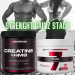 STRENGHT GAINZ STACK - Izomépítő Csomag - CREATINE + HMB + TMG - Fokozott Erő, Állóképesség, Regeneráció - 570g - 7Nutrition