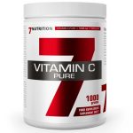 VITAMIN C PURE 1KG - FÉL ÁRON! - 100% Tiszta C Vitamin Por - 1000 Adag XXL Kiszerelés - 1000g - Vegan - 7Nutrition
