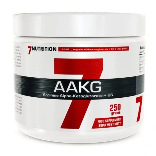 AAKG ARGININE 250g - Nitrogén Oxid Fokozás - Arginin-Alfa-KetoGlutarát B6 Vitaminnal - 7Nutrition