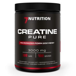   CREATINE PURE - Mikronizált Kreatin Monohidrát Kapszulák - 300 Kapszula - 100% Creatine Monohydrate - 7Nutrition