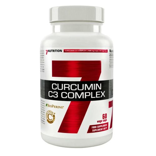CURCUMIN C3 COMPLEX™ - Hatékony Gyulladáscsökkentés, Ízületerősítés, & Méregtelenítés - 60 Kapszula - 7Nutrition