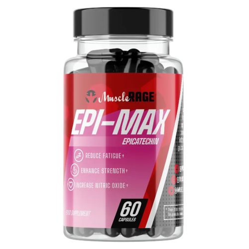 EPI-MAX™ - Fokozott Izomépítés, Erő, Állóképesség & Egészségtámogatás - Epicatechin - 60 Kapszula - EpiMax - Muscle Rage