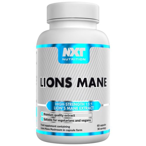 LIONS MANE - Süngomba Kivonat - Agyserkentés & Emésztőrendszer Támogatás - 60 Kapszula - NXT