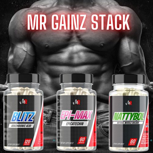 MR GAINZ STACK - Extrém Erő & Izomtömeg - Arachidonic Acid + Epicatechin + Laxogenin - Muscle Rage