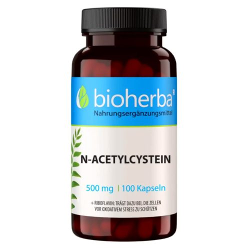 N-ACETYL-CYSTEINE - Máj Tisztítás, Tüdő Tisztítás, Méregtelenítés, Immunerősítés - N-Acetil-Cisztein + B2 Vitamin - 100 Kapszula - Bioherba
