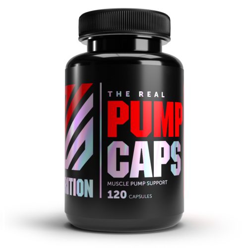 PUMP CAPS™ - Extrém Bedurranás, Fokozott Izomépítés, Maximális Nitrogén-Oxid Szint - 120 Kapszula - RS Nutrition