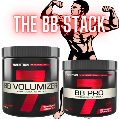 THE BB STACK - Izomépítő & Edzés Előtti Csomag - BB Volumizer Anabolikus Kreatin + BB Pro Pre-Workout - 7Nutrition