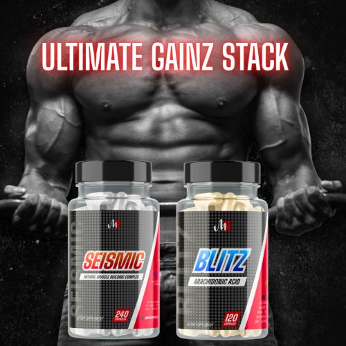 ULTIMATE GAINZ STACK - Extrém Izomépítő Csomag - Arachidonic Acid + Epicatechin + Laxogenin + HMB - 360 Kapszula - Muscle Rage
