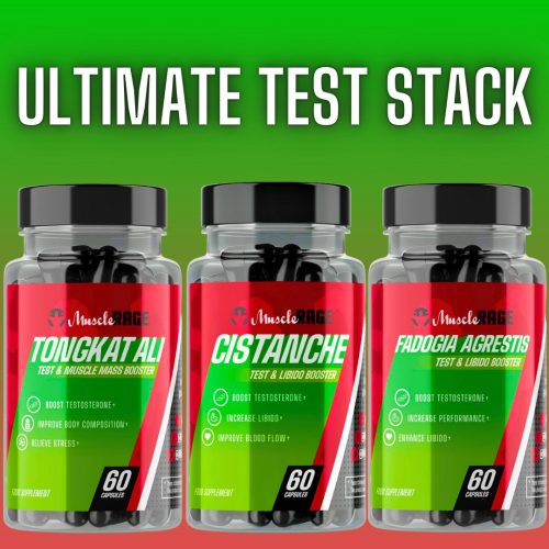ULTIMATE TEST STACK - Extrém Tesztoszteron Fokozó Csomag - Fadogia Agrestis + Tongkat Ali + Cistanche - 180 Kapszula