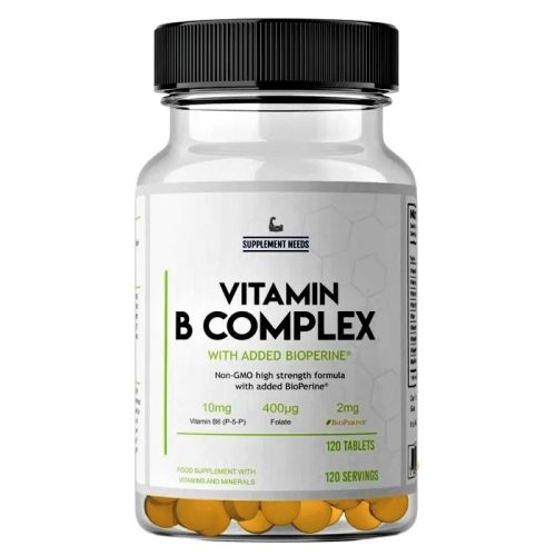 VITAMIN B COMPLEX - Szerves B Vitaminok Magas Dózisban - 120 Tabletta 120 Napra - B Komplex