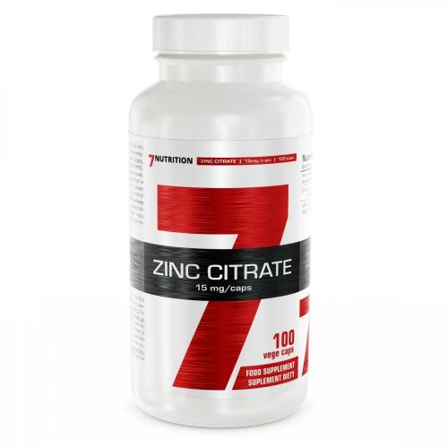 ZINC CITRATE - Szerves Cink Citrát - Maximális Felszívódás - 100 Növényi Kapszula - 7Nutrition